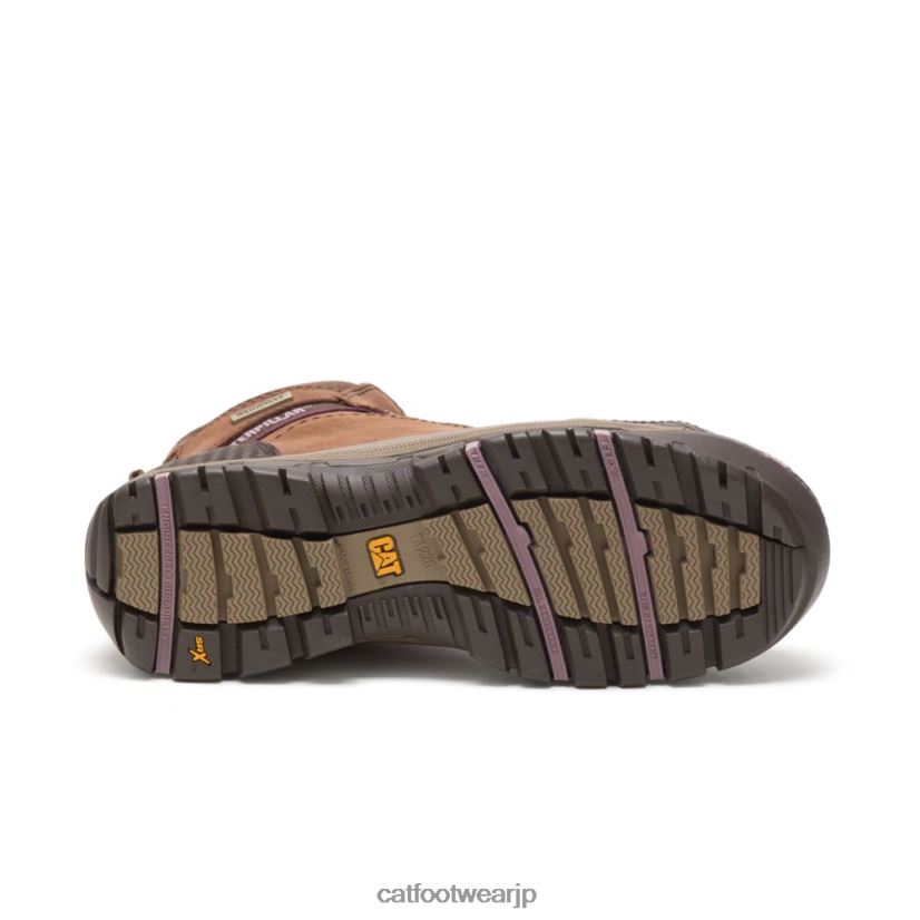 ALLY 防水コンポジットトゥワークブーツ 茶色 女性 N2JB0V282 Caterpillar |ワークブーツ